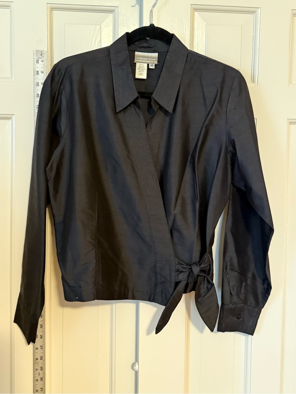 Coldwater Creek Black silk shangtung  Blazer / Blouse